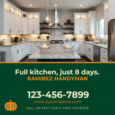 Flyer: Full kitchen, just 8 days